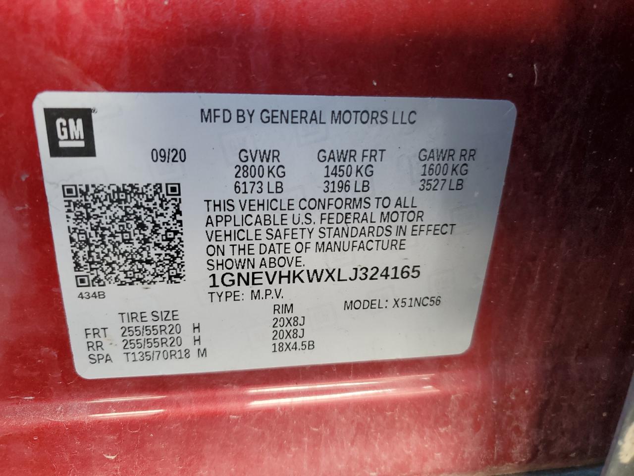 CHEVROLET TRAVERSE LT