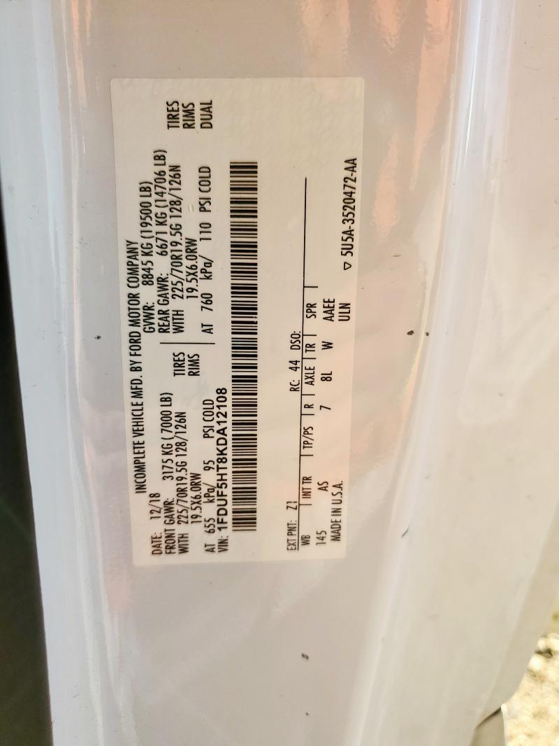 2019 FORD F550 SUPER #3280483134