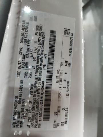 2017 FORD ESCAPE TIT #3281597423