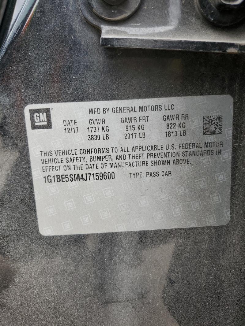 2018 CHEVROLET CRUZE LT - 1G1BE5SM4J7159600