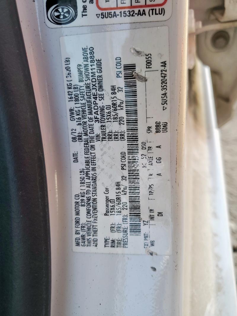 2013 FORD FIESTA SE - 3FADP4EJXDM118880