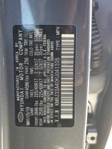 2019 HYUNDAI TUCSON LIM - KM8J33A40KU041105