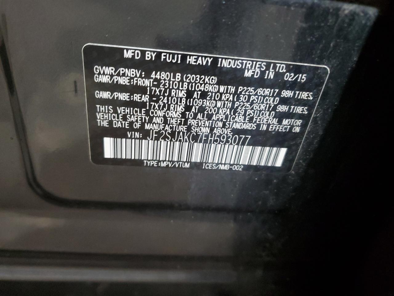 SUBARU FORESTER 2.5I LIMITED