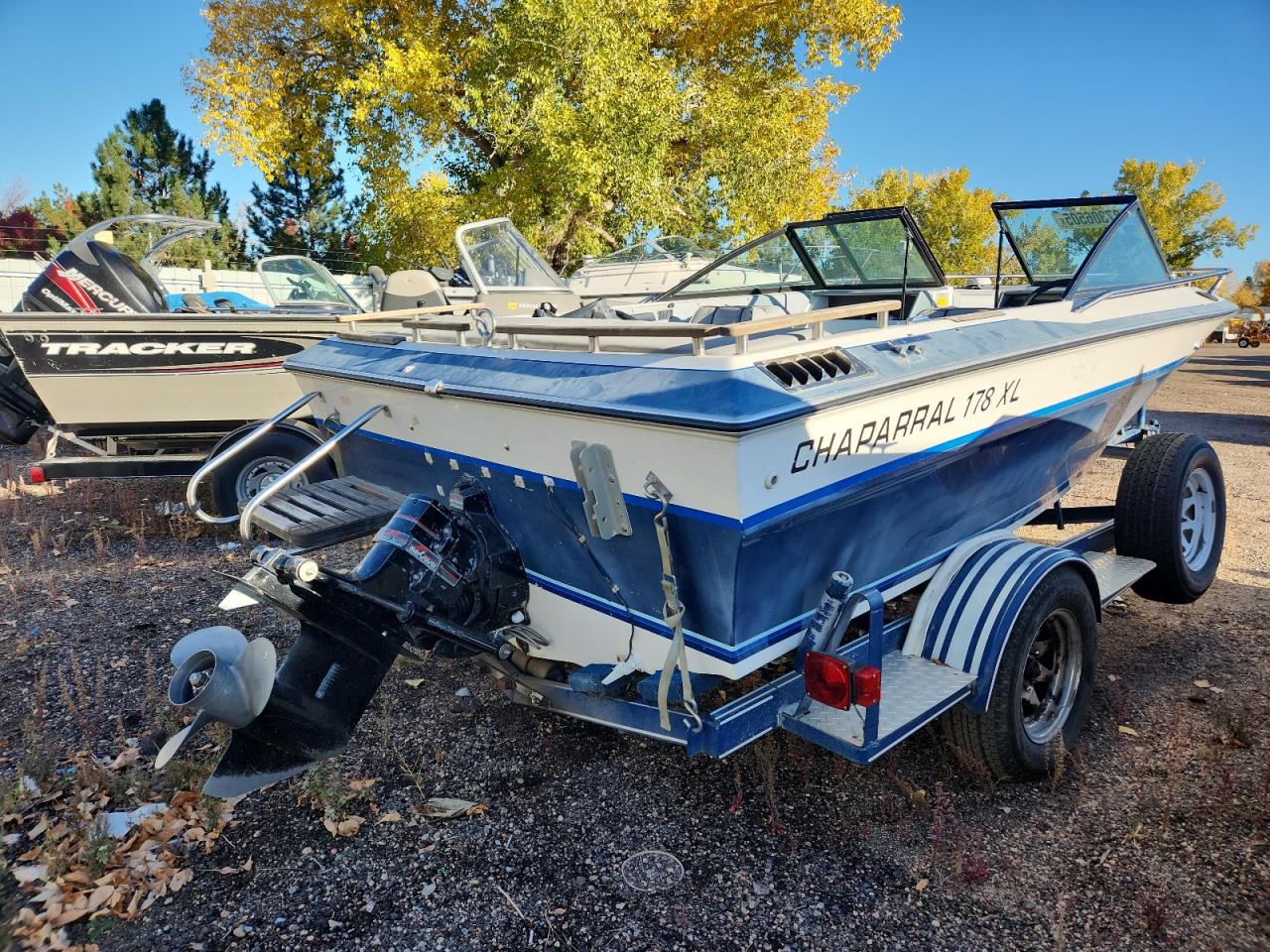 Lot #3292408263 1986 CHAPARRAL BOAT & TRAILER