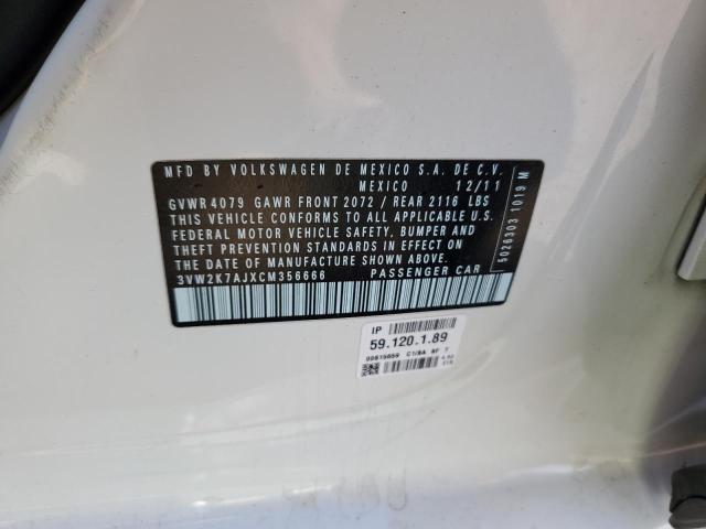 2012 VOLKSWAGEN JETTA BASE #3284116539