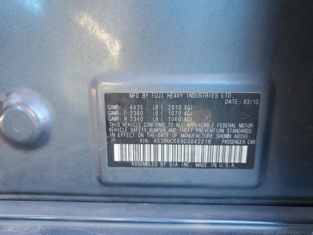 SUBARU LEGACY 2.5I LIMITED