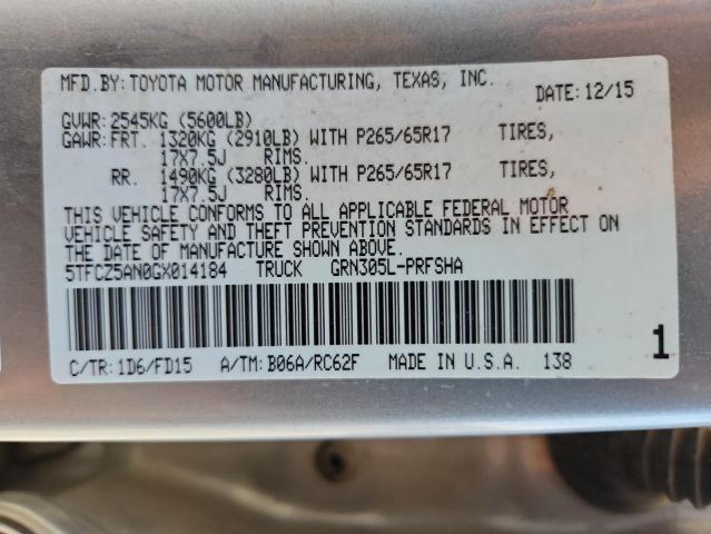 2016 TOYOTA TACOMA DOU #3291766239