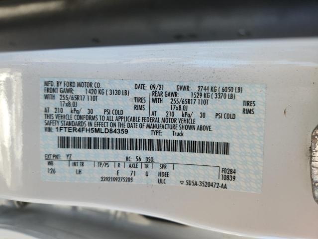 2021 FORD RANGER XL - 1FTER4FH5MLD84359