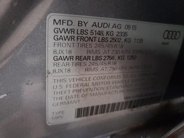 2016 AUDI A4 ALLROAD WA1UFAFL9GA009110