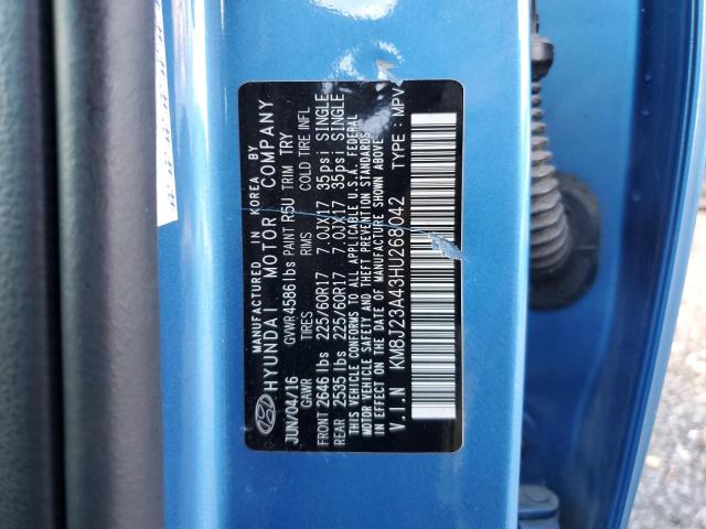 2017 HYUNDAI TUCSON SE #3301750335