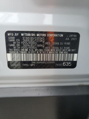 2022 MITSUBISHI OUTLANDER SEL JA4J4VA88NZ028085