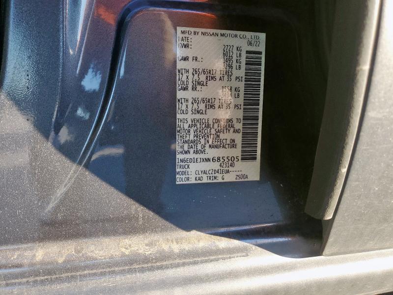 2022 NISSAN FRONTIER S #3301948420