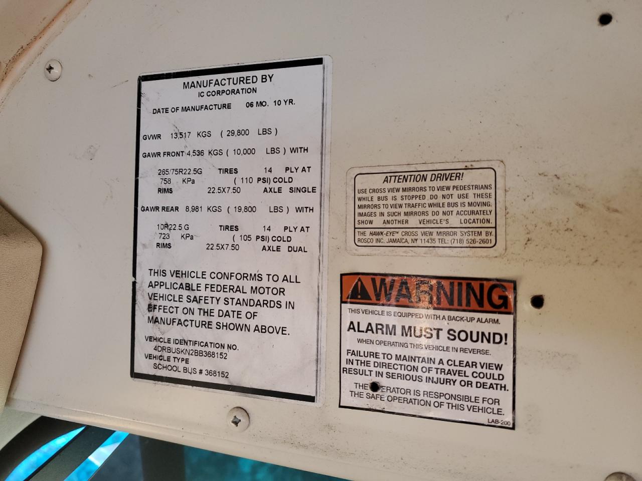 Lot #3273801356 2011 IC CE SERIES SCHOOL