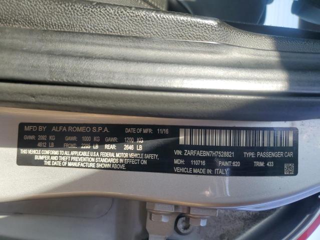 2017 ALFA ROMEO GIULIA - ZARFAEBN7H7528821