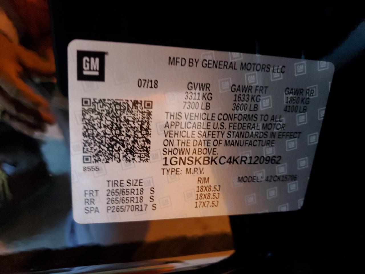 CHEVROLET TAHOE K1500 LT