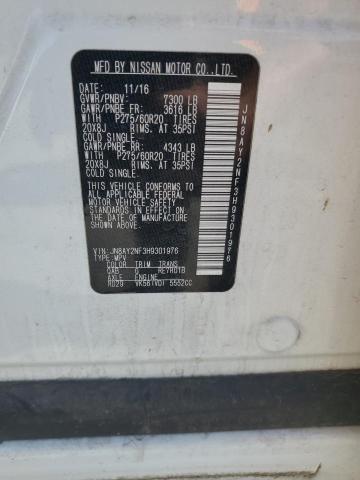 2017 NISSAN ARMADA PLATINUM - JN8AY2NF3H9301976