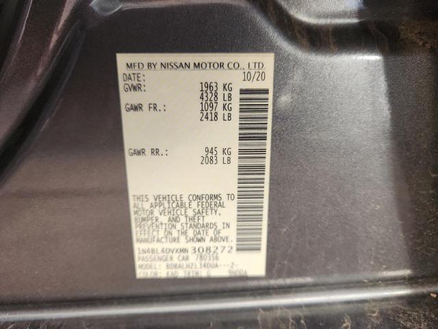 2021 NISSAN ALTIMA SV - 1N4BL4DVXMN308272