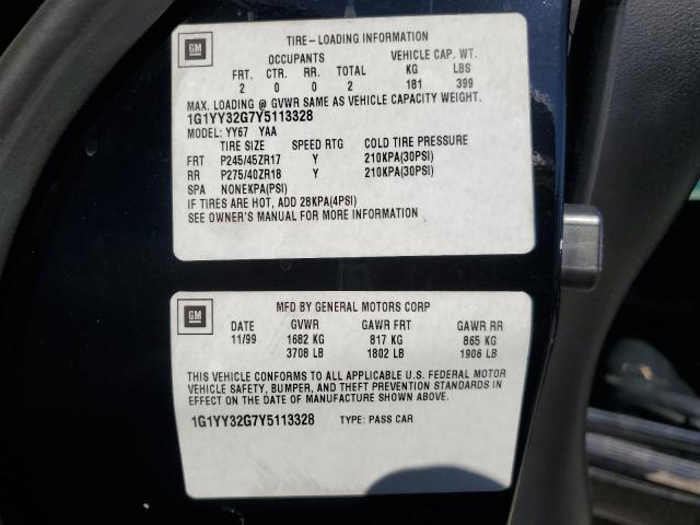 2000 CHEVROLET CORVETTE #3294604052