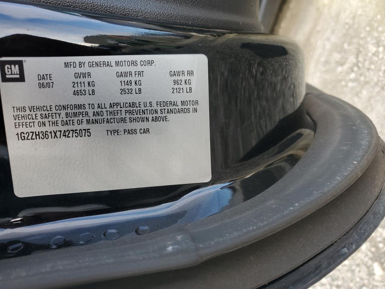 Lot #3278793617 2007 PONTIAC G6 GT