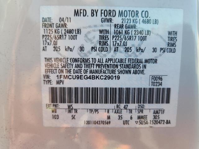 2011 FORD ESCAPE LIM - 1FMCU9EG4BKC29019