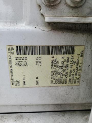 2010 NISSAN ALTIMA BAS - 1N4AL2AP1AC181537