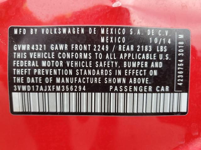 2015 VOLKSWAGEN JETTA SE - 3VWD17AJXFM356294
