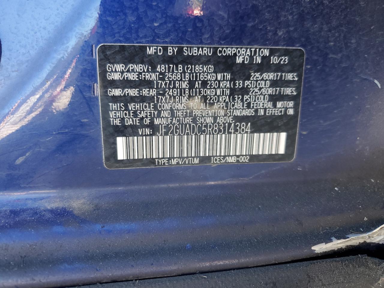 SUBARU CROSSTREK PREMIUM