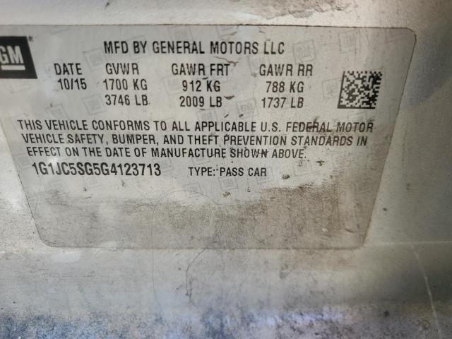 2016 CHEVROLET SONIC LT #3278559927