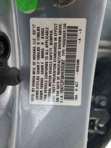 2017 HONDA CIVIC LX 19XFC2F58HE035307