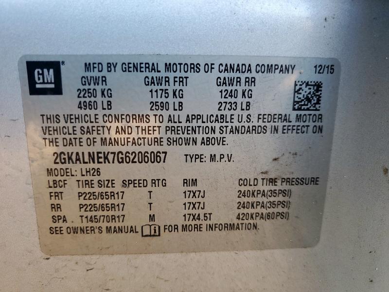 2016 GMC TERRAIN SL #3287591036