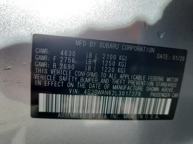 2020 SUBARU LEGACY LIM #3282607870