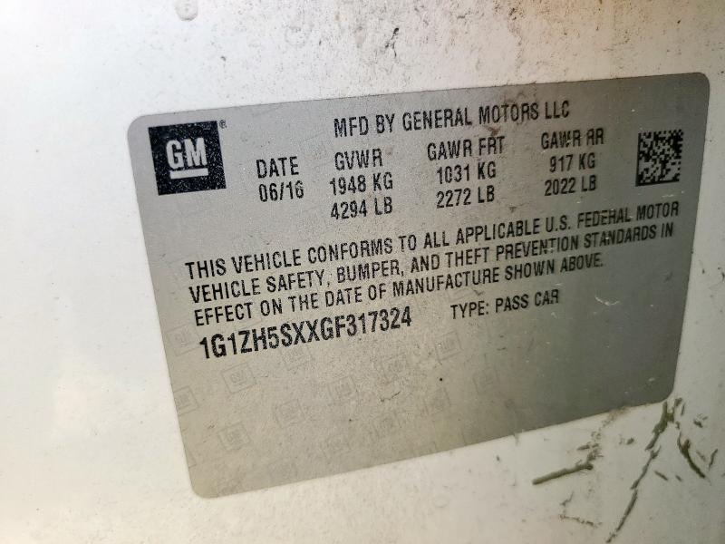 2016 CHEVROLET MALIBU PRE #3304656908