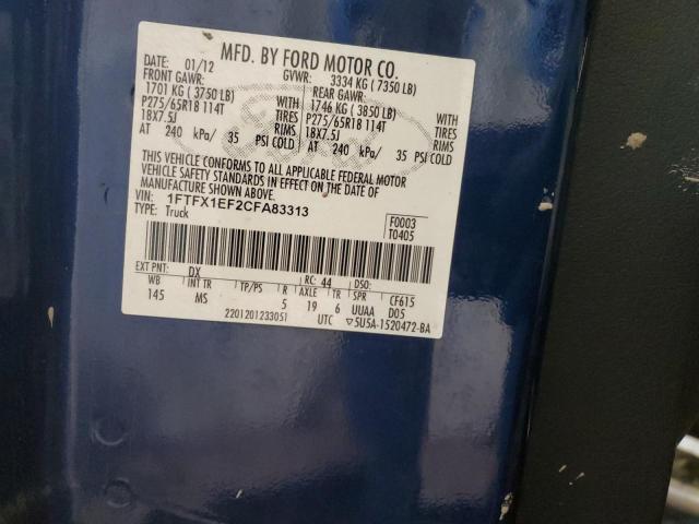 2012 FORD F150 SUPER #3287676080