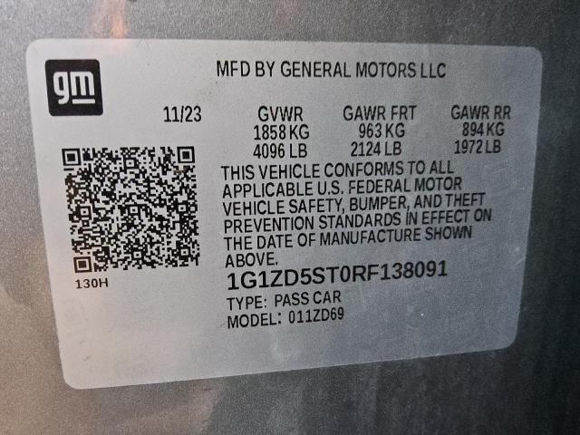 2024 CHEVROLET MALIBU LT - 1G1ZD5ST0RF138091