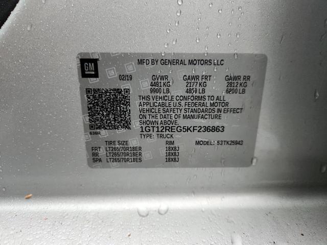 2019 GMC SIERRA K25 - 1GT12REG5KF236863