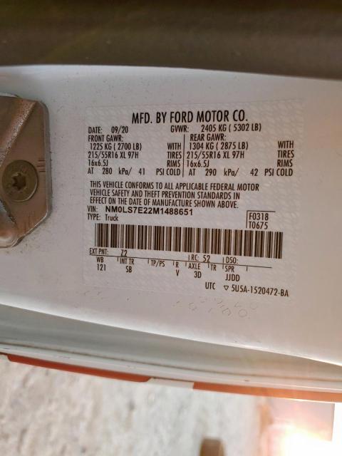 2021 FORD TRANSIT CO #3303080772