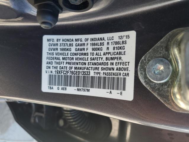 2016 HONDA CIVIC EX 19XFC2F76GE013533