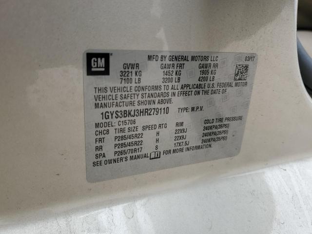 2017 CADILLAC ESCALADE L - 1GYS3BKJ3HR279110