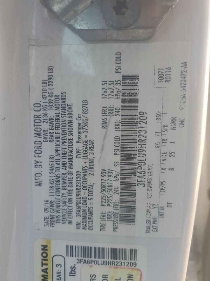 FORD FUSION SE HYBRID