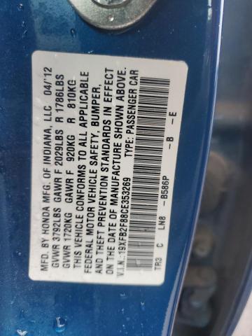 2012 HONDA CIVIC EX - 19XFB2F88CE353269