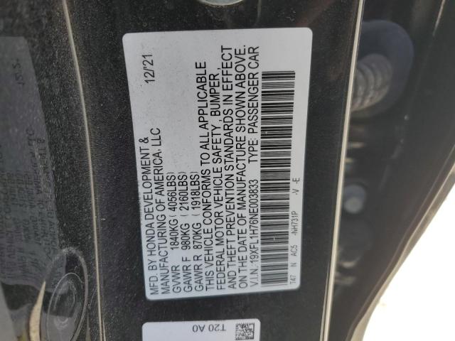 2022 HONDA CIVIC EXL #3309439999