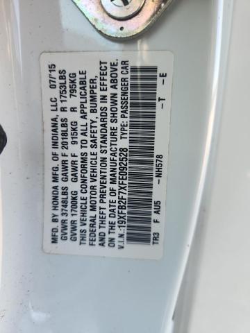 2015 HONDA CIVIC SE 19XFB2F7XFE092528