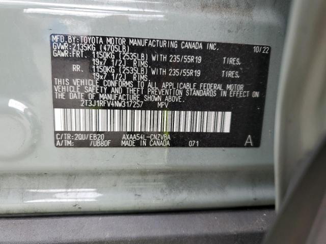 2022 TOYOTA RAV4 ADVEN 2T3J1RFV4NW317257