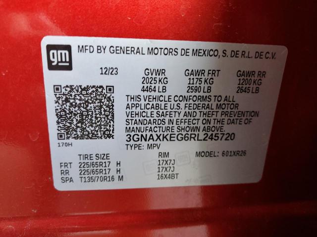 2024 CHEVROLET EQUINOX LT - 3GNAXKEG6RL245720