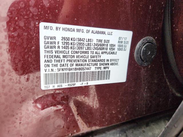 2017 HONDA PILOT LX - 5FNYF6H18HB057447