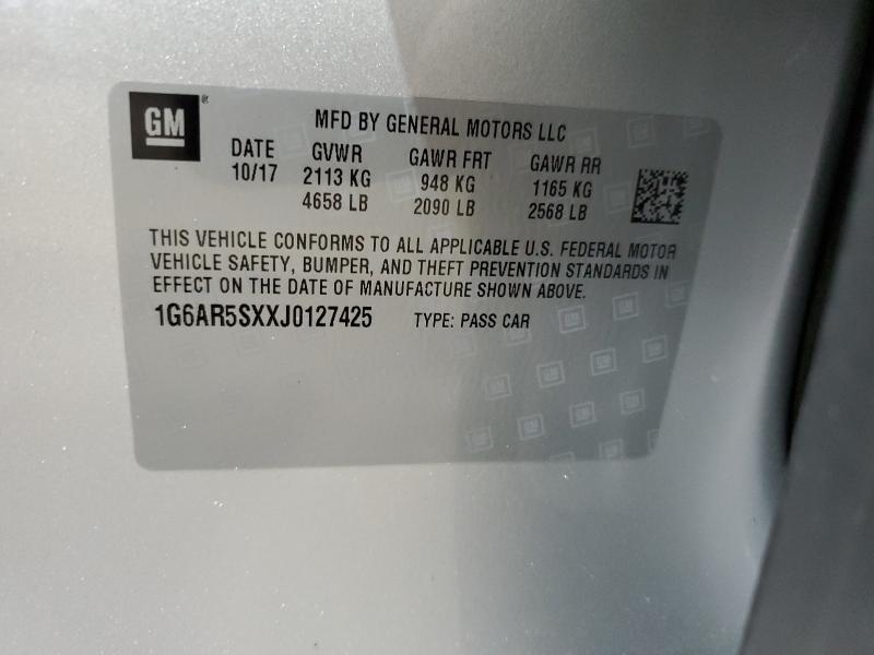 2018 CADILLAC CTS LUXURY 1G6AR5SXXJ0127425