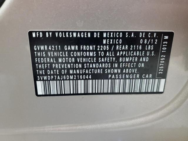 2013 VOLKSWAGEN JETTA SE - 3VWDP7AJ6DM216044