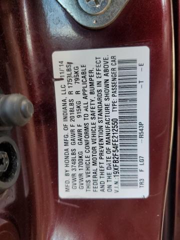 2015 HONDA CIVIC LX - 19XFB2F54FE212550