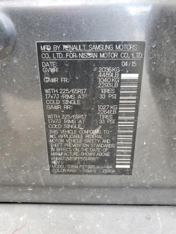 2015 NISSAN ROGUE S #3315853166