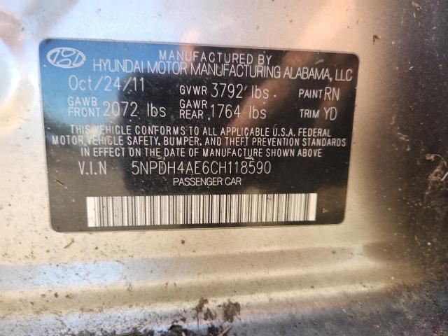 2012 HYUNDAI ELANTRA GL #3284587362